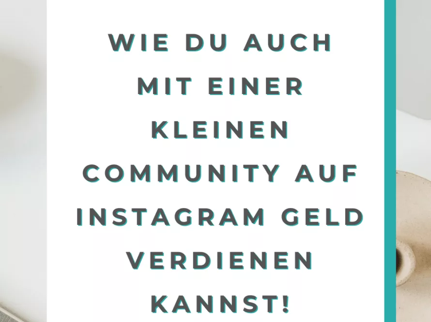 Wie du auch mit einer kleinen Community auf Instagram Geld verdienen kannst!